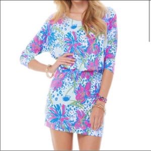 Lilly Pulitzer Dress Resort White in the Garden- M
